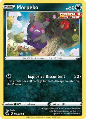 Morpeko (179) card from SWSH08: Fusion Strike