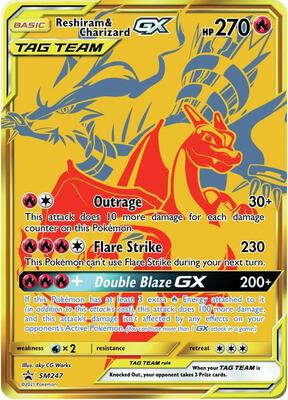 Reshiram & Charizard GX - SM247 card from SM Promos