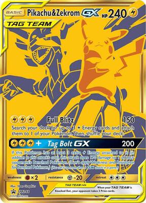 Pikachu & Zekrom GX - SM248 card from SM Promos