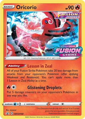 Oricorio - SWSH168 (Prerelease) card from SWSH: Sword & Shield Promo Cards