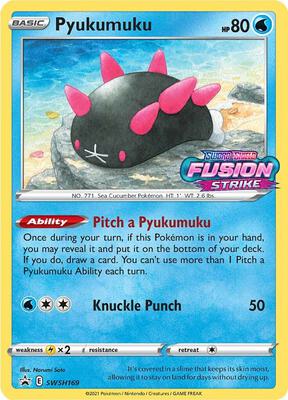 Pyukumuku - SWSH169 (Prerelease) card from SWSH: Sword & Shield Promo Cards