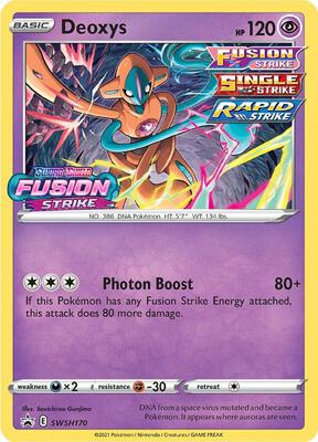 Deoxys - SWSH170 (Prerelease) card from SWSH: Sword & Shield Promo Cards