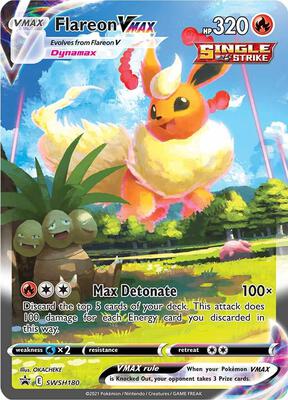 Flareon VMAX - SWSH180 card from SWSH: Sword & Shield Promo Cards