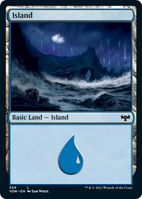 Island (399) card from Innistrad: Crimson Vow