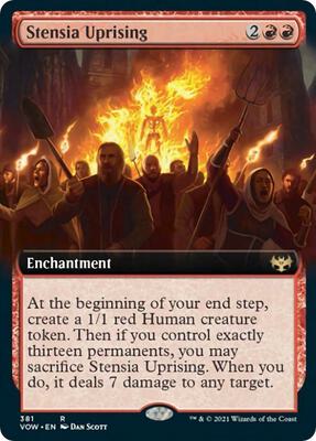 Stensia Uprising (Extended Art) card from Innistrad: Crimson Vow