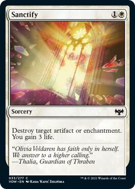 Sanctify card from Innistrad: Crimson Vow
