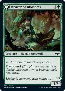 Weaver of Blossoms card from Innistrad: Crimson Vow