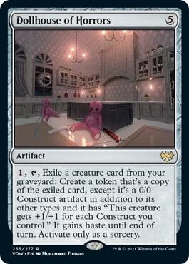 Dollhouse of Horrors card from Innistrad: Crimson Vow