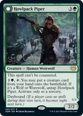 Howlpack Piper card from Innistrad: Crimson Vow