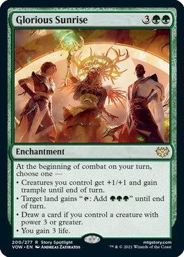Glorious Sunrise card from Innistrad: Crimson Vow