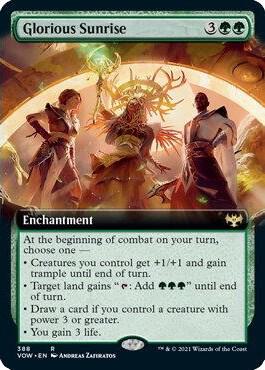 Glorious Sunrise (Extended Art) card from Innistrad: Crimson Vow