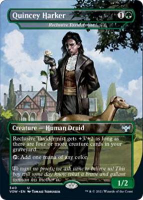 Quincey Harker - Reclusive Taxidermist card from Innistrad: Crimson Vow
