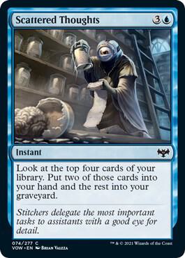 Scattered Thoughts card from Innistrad: Crimson Vow