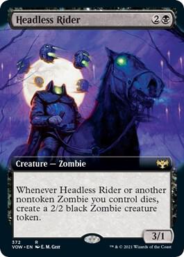 Headless Rider (Extended Art) card from Innistrad: Crimson Vow