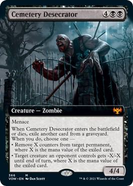 Cemetery Desecrator (Extended Art) card from Innistrad: Crimson Vow