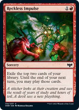 Reckless Impulse card from Innistrad: Crimson Vow