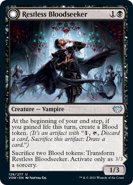 Restless Bloodseeker card from Innistrad: Crimson Vow