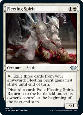 Fleeting Spirit card from Innistrad: Crimson Vow
