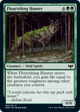 Flourishing Hunter card from Innistrad: Crimson Vow