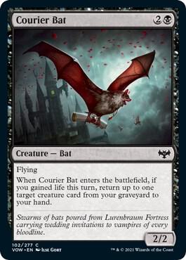 Courier Bat card from Innistrad: Crimson Vow