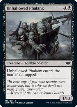 Unhallowed Phalanx card from Innistrad: Crimson Vow
