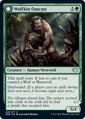 Wolfkin Outcast card from Innistrad: Crimson Vow