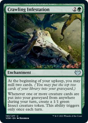 Crawling Infestation card from Innistrad: Crimson Vow