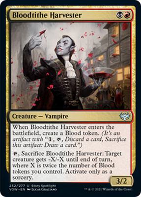 Bloodtithe Harvester card from Innistrad: Crimson Vow