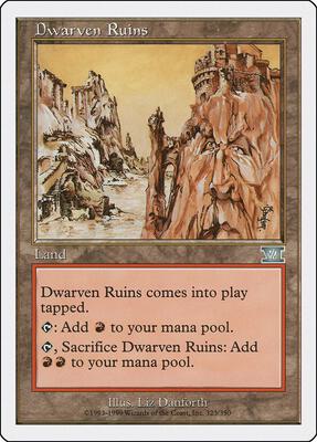 Dwarven Ruins card from Classic Sixth Edition