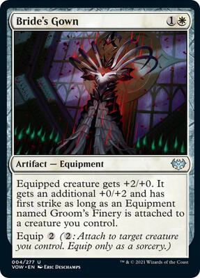 Bride's Gown card from Innistrad: Crimson Vow