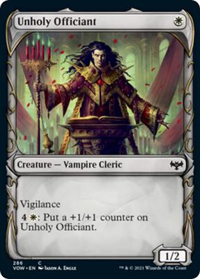 Unholy Officiant (Showcase) card from Innistrad: Crimson Vow