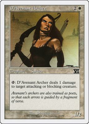 D'Avenant Archer card from Classic Sixth Edition