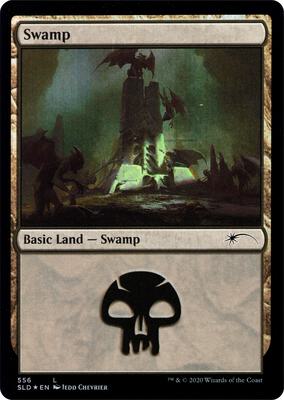 Swamp (556) card from Secret Lair Drop Series