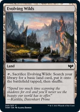 Evolving Wilds card from Innistrad: Crimson Vow
