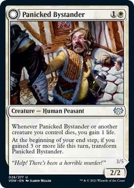 Panicked Bystander card from Innistrad: Crimson Vow