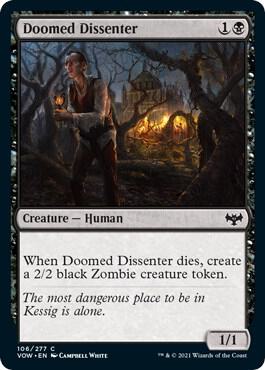 Doomed Dissenter card from Innistrad: Crimson Vow