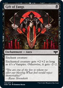 Gift of Fangs card from Innistrad: Crimson Vow