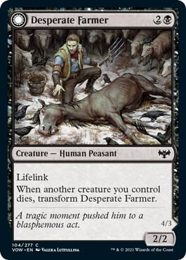 Desperate Farmer card from Innistrad: Crimson Vow