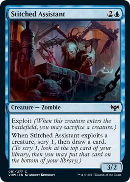 Stitched Assistant card from Innistrad: Crimson Vow
