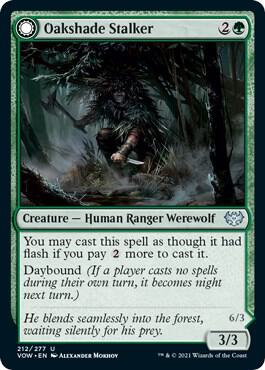 Oakshade Stalker card from Innistrad: Crimson Vow