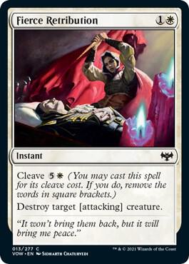 Fierce Retribution card from Innistrad: Crimson Vow