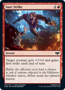 Sure Strike card from Innistrad: Crimson Vow