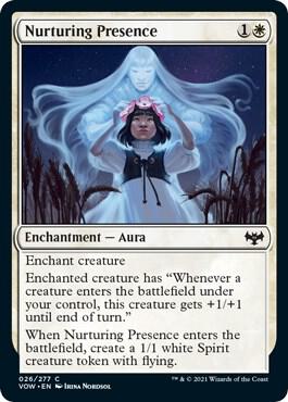 Nurturing Presence card from Innistrad: Crimson Vow