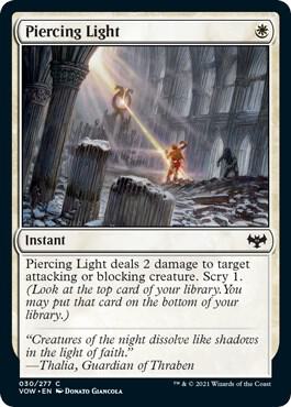 Piercing Light card from Innistrad: Crimson Vow