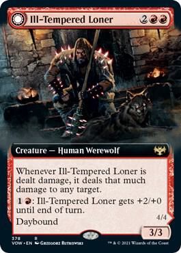 Ill-Tempered Loner (Extended Art) card from Innistrad: Crimson Vow