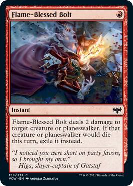 Flame-Blessed Bolt card from Innistrad: Crimson Vow