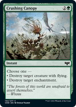 Crushing Canopy card from Innistrad: Crimson Vow