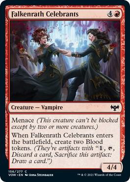 Falkenrath Celebrants card from Innistrad: Crimson Vow