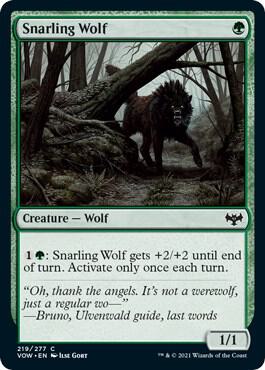 Snarling Wolf card from Innistrad: Crimson Vow