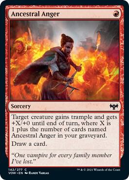 Ancestral Anger card from Innistrad: Crimson Vow